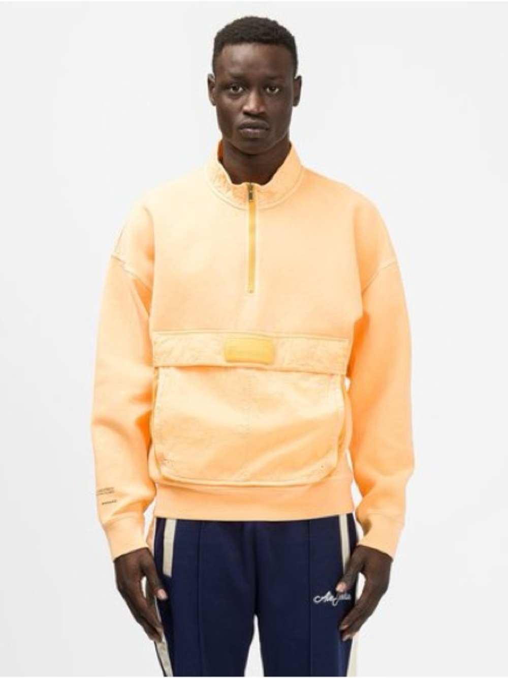 Jordan Brand 23 Engineered Quarter-Zip Anorak Pullover Khaki Orange Mesh Pocket